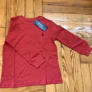 Polo Ralph Lauren red long sleeve tee/shirt 3t